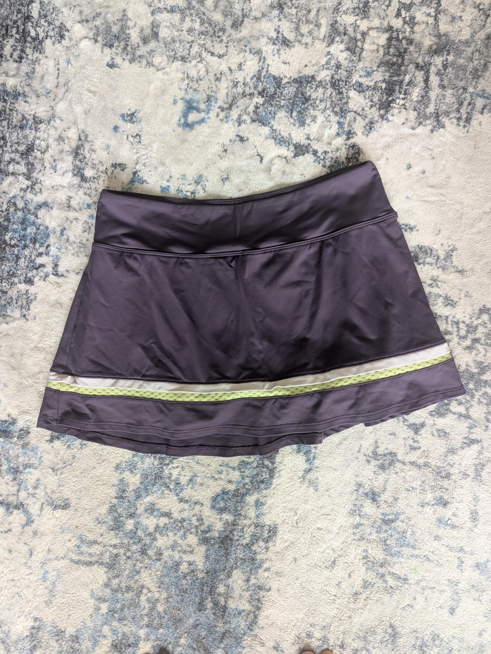 Lija Purple Athletic Tennis Skort with Lime Accent